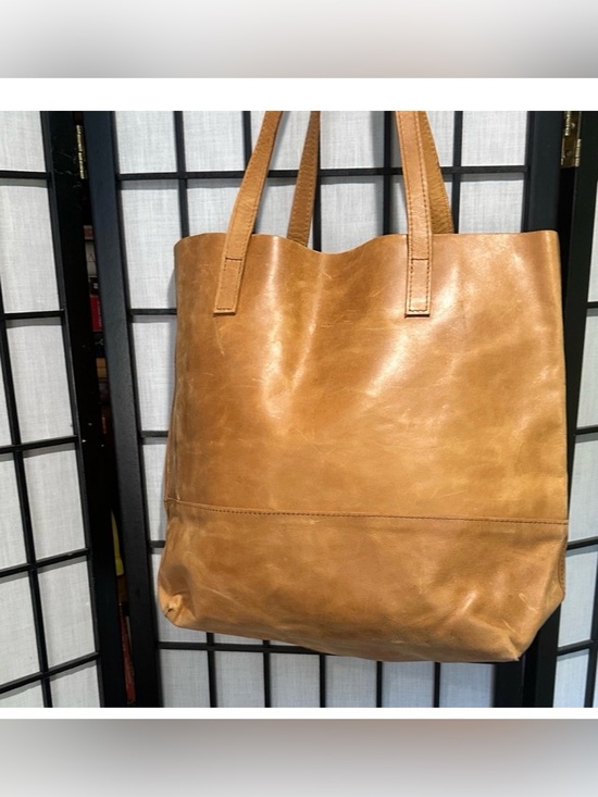 Able Handbags - NEW ABLE Mayume Tan Leather Tote Bag 17” x 14” x 6” with 10” Drop